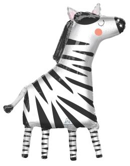 SuperShape Get Wild Zebra Balloon