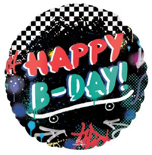 Jumbo Skater Party Happy Bday Balloon