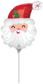 Mini Shape Satin Santa Head Balloon