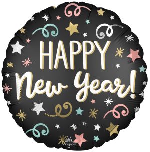 Standard Satin Confetti New Year Balloon