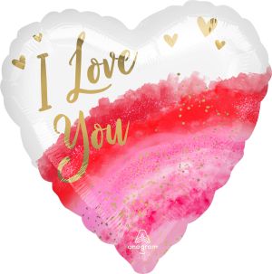 Jumbo Geode Watercolor Love Balloon