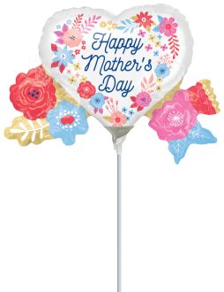 Minishape Happy Mothers Day Artful Florals Balloon