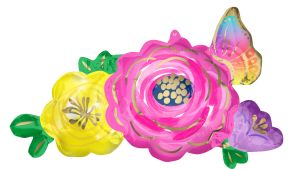 SuperShape Beautiful Flowers and Butterfly Balloon