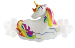 Latex Accented Supershape Unicorn Balloon