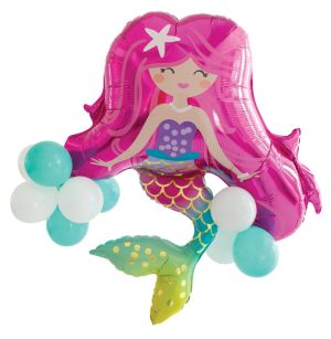 Latex Accented Supershape Mermaid Balloon