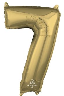 26" White Gold Number 7 Balloon