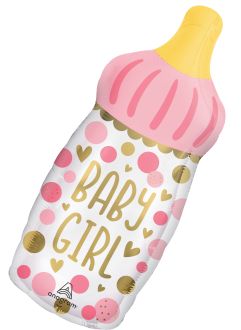 SuperShape Baby Girl Bottle Balloon
