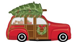 SuperShape Woody Wagon With Tree Balloon