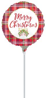 09" Christmas Plaid Balloon