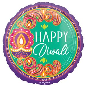 18" Happy Diwali Rangoli Dream Balloon