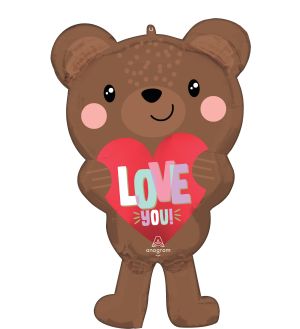 SuperShape Satin Love Bear Balloon