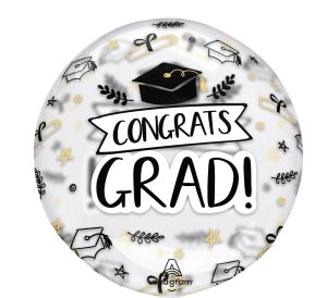 18" Clearz Sketched Grad Balloon