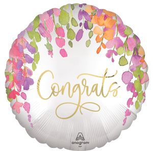Standard Romantic Floral Congrats Balloon