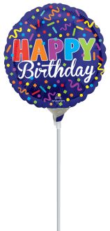 09" Happy Birthday Party Confetti Balloon