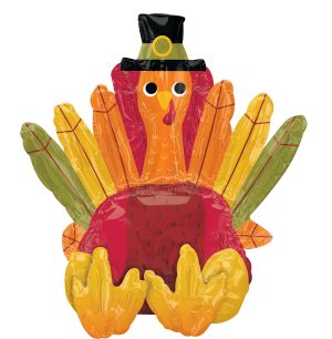 CI: Figurine Pilgrim Turkey Balloon