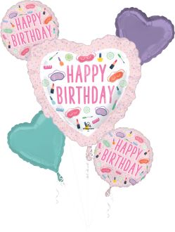 Bouquet Spa Party Happy Birthday Balloon