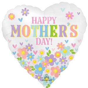 Standard Satin Happy Mothers Day Daisy Chain Balloon