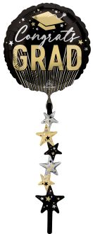 Airwalker Tail Stripes On Stripes Grad Stars Balloon