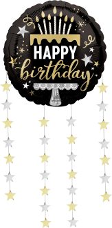 Jumbo Dangling Happy Birthday Stars Balloon