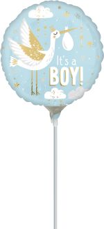 09" Satin Special Delivery Baby Boy Balloon