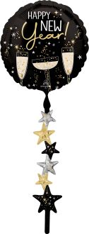 AirWalker Tail Bubbly New Year Balloon