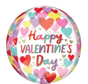 Orbz Happy Valentines Day Hearts on Hearts Balloon