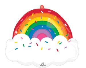 SuperShape Rainbow Sprinkles Birthday Balloon