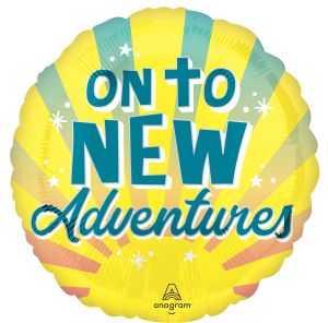 18" On To New Adventures Rising Sun Balloon