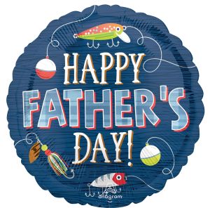 Standard Happy Fathers Day Hooked on Dad Balloon