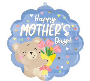 SuperShape Happy Mothers Day Bear Hugs Balloon