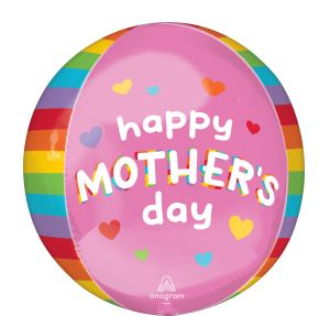Orbz Happy Mothers Day Brilliant Rainbow Balloon