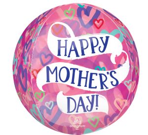 Orbz Happy Mothers Day Layered Hearts Balloon