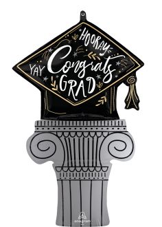 SuperShape Satin Grad Cap Achievement Burst Balloon