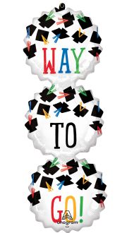 SuperShape Hats Off Way to Go Grad Balloon