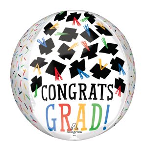 Orbz Hats Off Congrats Grad Balloon