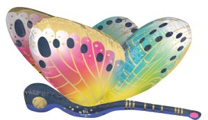 UltraShape Satin Vibrant Flutters Dragonfly Balloon