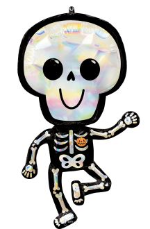 SuperShape Holographic Iridescent Bare Bones Skeleton Balloon