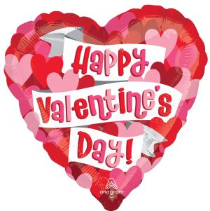 Standard Playful Valentine Hearts Balloon