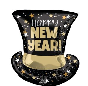 SuperShape Happy New Year Top Hat Bash Balloon