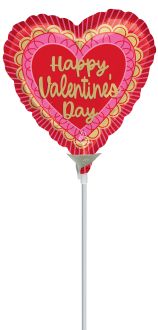 09" Valentine Scalloped Sweethearts Balloon