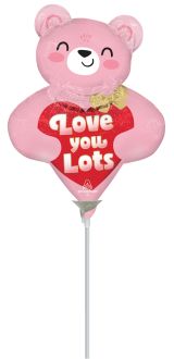 MiniShape Love You Blush Bear Hugs Balloon