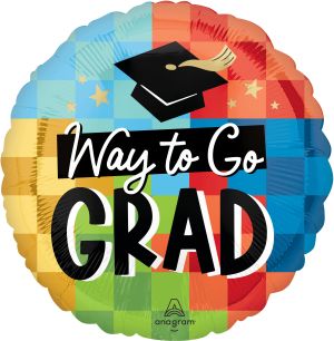 Standard Diploma, Check! Way to Go Grad Balloon