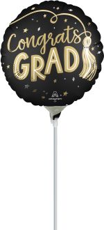 09" Satin Twirling Tassels Congrats Grad Balloon