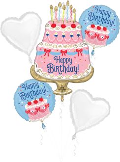 Bouquet Cherries on Top Birthday Balloon