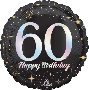 Standard Sparkling Birthday 60 Balloon