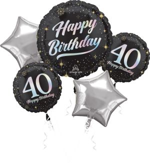 Bouquet Sparkling Birthday 40 Balloon