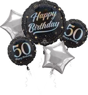 Bouquet Sparkling Birthday 50 Balloon