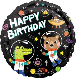 Standard Cosmic Friends Birthday Balloon