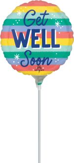 04" Candy Stripes Get Well Soon Balloon