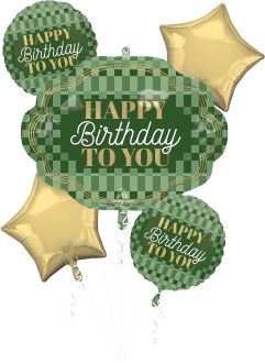Bouquet Stylish Sage Birthday Balloon